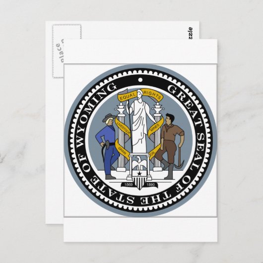 Wyoming State Seal Briefkaart (Voorkant / Achterkant)