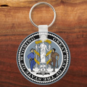 Wyoming State Seal Sleutelhanger (Voorkant)