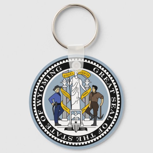 Wyoming State Seal Sleutelhanger (Voorkant)