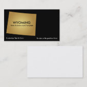 Wyoming State Visitekaartje Metallic Gold (Voorkant / Achterkant)
