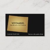 Wyoming State Visitekaartje Metallic Gold (Voorkant)