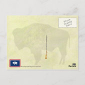 Wyoming State-vlag en -zegel Briefkaart (Achterkant)