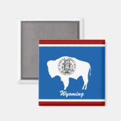 Wyoming State Vlag Magnet (Voorkant / Achterkant)