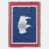Wyoming State Vlag Print Patriottisch Deken (Voorkant Verticaal)