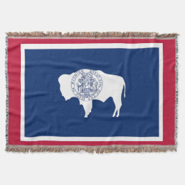 Wyoming State Vlag Print Patriottisch Deken