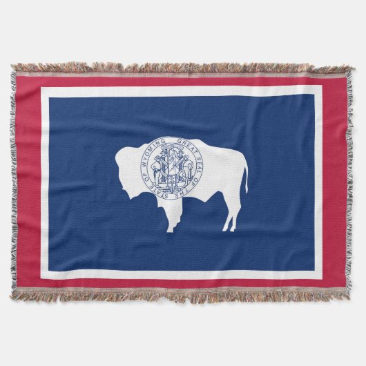 Wyoming State Vlag Print Patriottisch Deken (Voorkant)