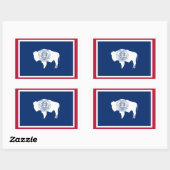 Wyoming State-vlag Rechthoekige Sticker (Vel)