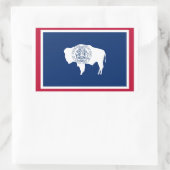 Wyoming State-vlag Rechthoekige Sticker (Tas)