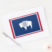 Wyoming State-vlag Rechthoekige Sticker (Envelop)