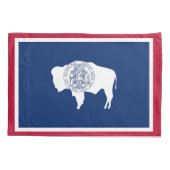 Wyoming State Vlaggendruk Patriottisch Kussensloop (Achterkant)