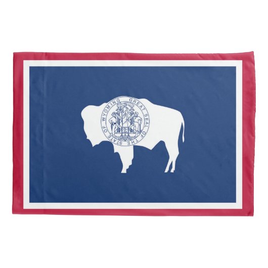 Wyoming State Vlaggendruk Patriottisch Kussensloop (Achterkant)