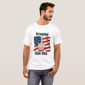 Wyoming state vogel t-shirt middelvinger (Voorkant volledig)