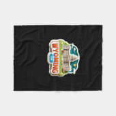 Wyoming Sticker Fleece Deken (Voorkant (Horizontaal))