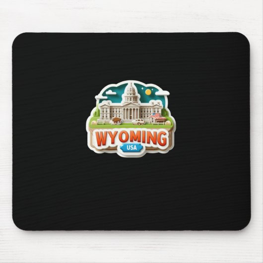 Wyoming Sticker Muismat (Voorkant)