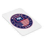 'Wyoming sticker, telefoonbehuizing, canvas tas, k Magneet (Rechterzijde)