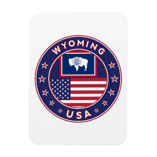 'Wyoming sticker, telefoonbehuizing, canvas tas, k Magneet (Verticaal)
