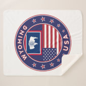 'Wyoming sticker, telefoonbehuizing, canvas tas, k Sherpa Deken (Voorkant (horizontaal))