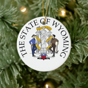 Wyoming-teken Keramisch Ornament