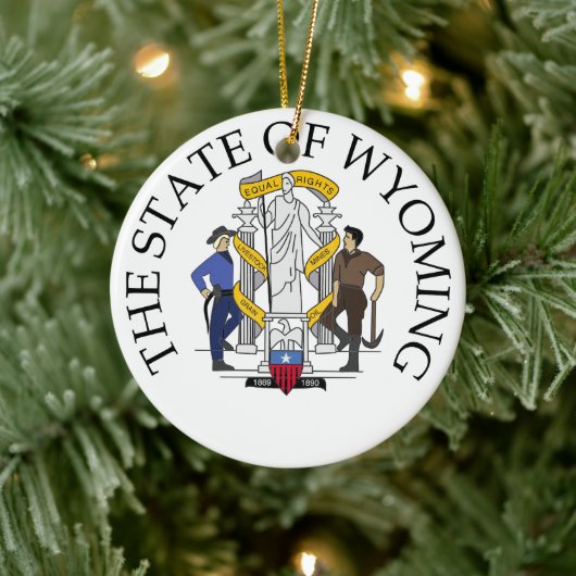 Wyoming-teken Keramisch Ornament (Boom)