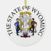 Wyoming-teken Keramisch Ornament (Voorkant)