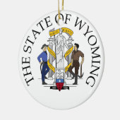 Wyoming-teken Keramisch Ornament (Links)