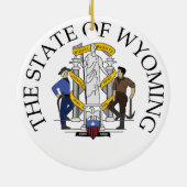 Wyoming-teken Keramisch Ornament (Achterkant)