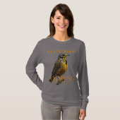 Wyoming Territory Bird De Westerne Meadowlark T-shirt (Voorkant volledig)