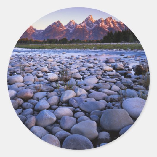 Wyoming, Teton National Park, Snake River Ronde Sticker (Voorkant)