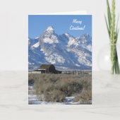 Wyoming Tetons-kerstkaart Feestdagen Kaart (Voorkant)