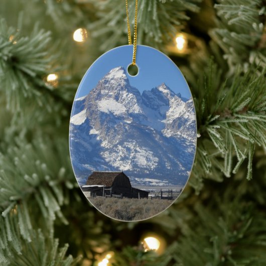 Wyoming Tetons-kerstversiering Keramisch Ornament (Boom)