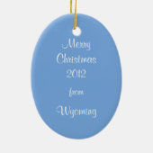 Wyoming Tetons-kerstversiering Keramisch Ornament (Achterkant)