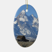 Wyoming Tetons-kerstversiering Keramisch Ornament (Rechts)