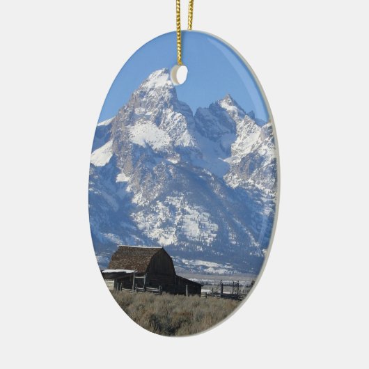 Wyoming Tetons-kerstversiering Keramisch Ornament (Links)