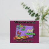 Wyoming The Equality State Bird Beste Struik Briefkaart (Staand voorkant)