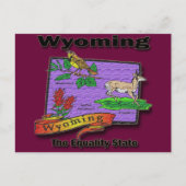 Wyoming The Equality State Bird Beste Struik Briefkaart (Voorkant)