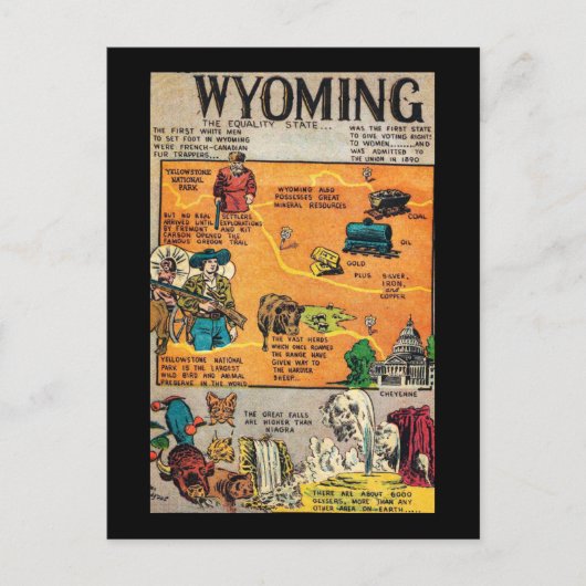 Wyoming the Equality State Briefkaart (Voorkant)