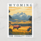 Wyoming the Equality State USA Travel Place Briefkaart (Voorkant)