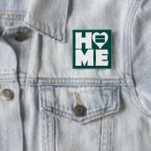 Wyoming Thuis Hart Staat Knop Speld Vierkante Button 5,1 Cm (In situ)