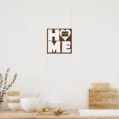 Wyoming Thuis Hart Staat Poster Bord (Keuken)