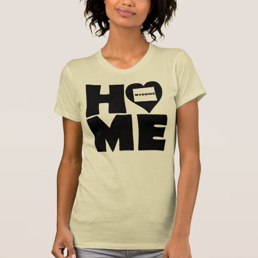 Wyoming Thuis Hart Staat T-Shirts (Voorkant)