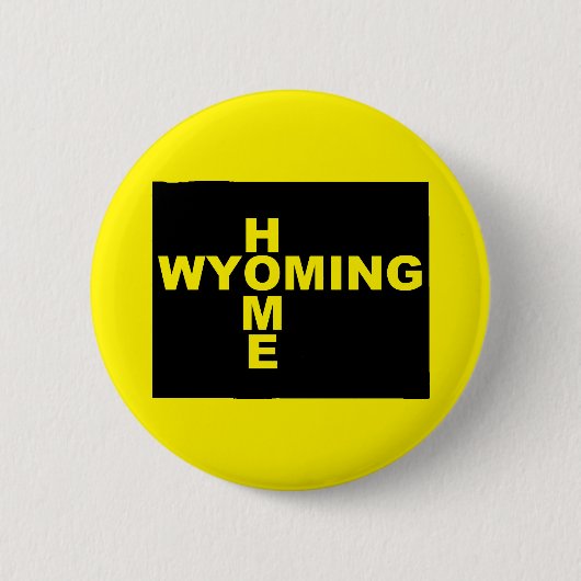 Wyoming Thuis Weg Van Staat Knop Badge Speld Ronde Button 5,7 Cm (Voorkant)