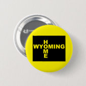 Wyoming Thuis Weg Van Staat Knop Badge Speld Ronde Button 5,7 Cm (Voorkant /achterkant)