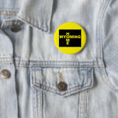Wyoming Thuis Weg Van Staat Knop Badge Speld Ronde Button 5,7 Cm (In situ)