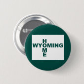 Wyoming Thuis Weg Van Staat Knop Badge Speld Ronde Button 5,7 Cm (Voorkant /achterkant)