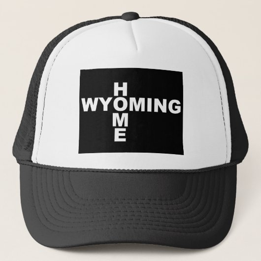 Wyoming Thuis Weg Van Staat Pet Hoed (Voorkant)
