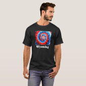 Wyoming Tie Dye Red White Blue Patriotic T-shirt (Voorkant volledig)