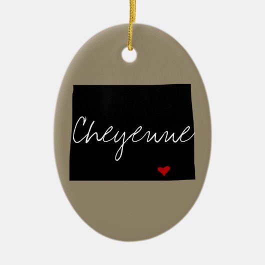 Wyoming Town Keramisch Ornament (Voorkant)