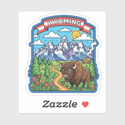 Wyoming Travel Sticker (Vel)