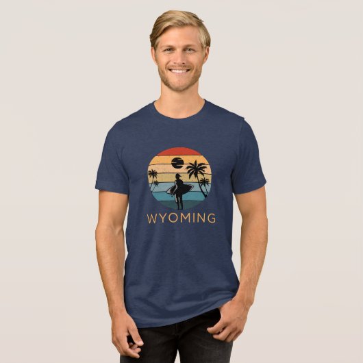 Wyoming: Tropical Oasis Tri-Blend Shirt (Voorkant volledig)