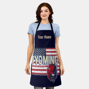 Wyoming United States Retro State Map  Verenigde S Schort